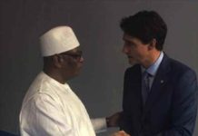 Son Excellence Monsieur Ibrahim Boubacar Keita, Président de la République, Chef de l’Etat a accordé une audience au Premier ministre du Canada Justin Trudeau