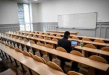 Salle de cours à l'Université Paris I Pantheon-Sorbonne