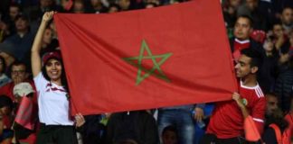 Des supporters Marocains au stade Mohamed V de Casablanca