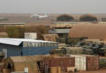 La base française de Gao, dans le nord du Mali, pendant l'opération Barkhane, le 29 mai 2019. Philippe Desmazes, AFP