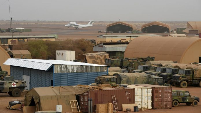 La base française de Gao, dans le nord du Mali, pendant l'opération Barkhane, le 29 mai 2019. Philippe Desmazes, AFP