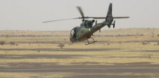 Hélicoptère «Gazelle» de l'opération Barkhane