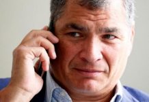 Rafael Correa à Bruxelles le 8 octobre 2019