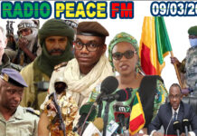 La Revue de Presse de la RADIO PEACE FM du 09 MARS 2022