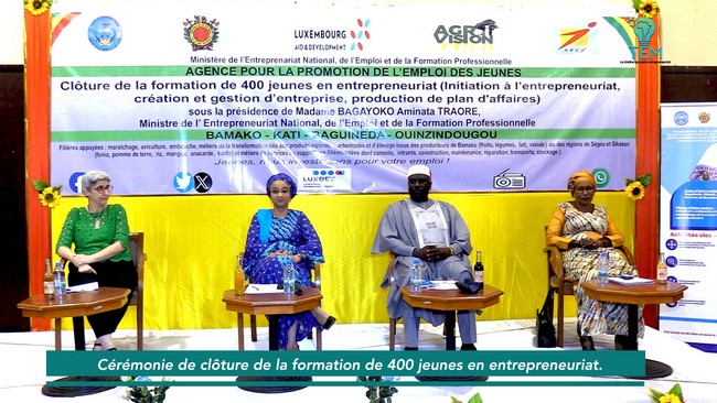 Emploi et entrepreneuriat : Quatre cents jeunes formés en entreprenariat par l’APEJ et LuxDev