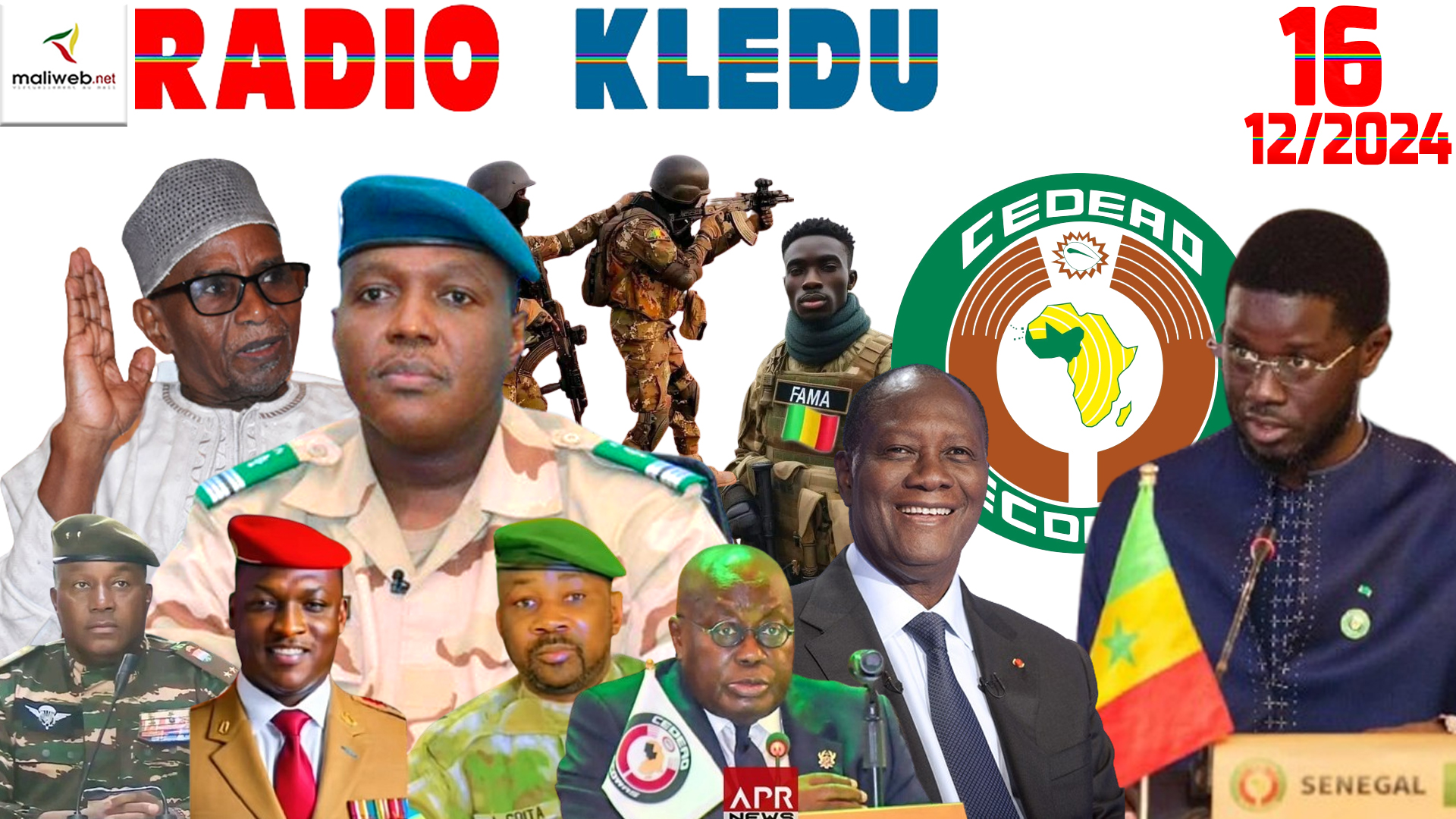 La Revue de Presse de la RADIO KLEDU du 16 DECEMBRE 2024